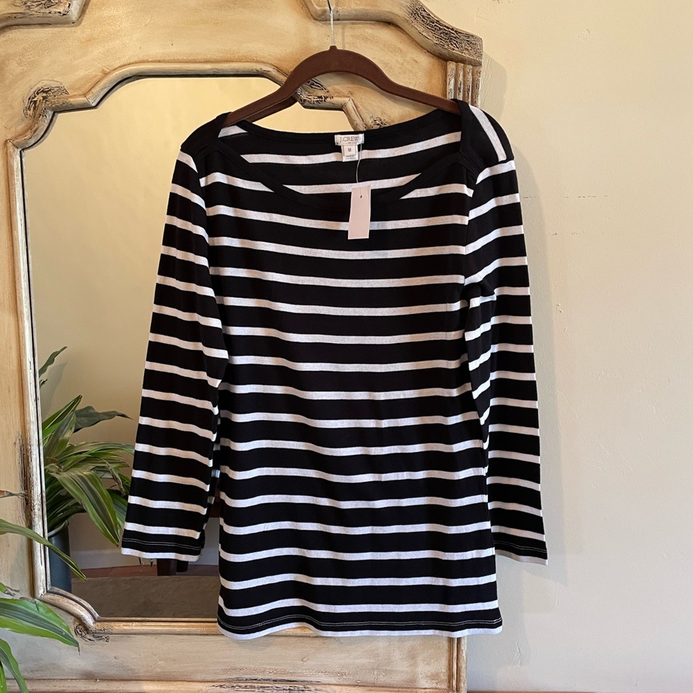 J. Crew Boatneck T-shirt in classic stripe